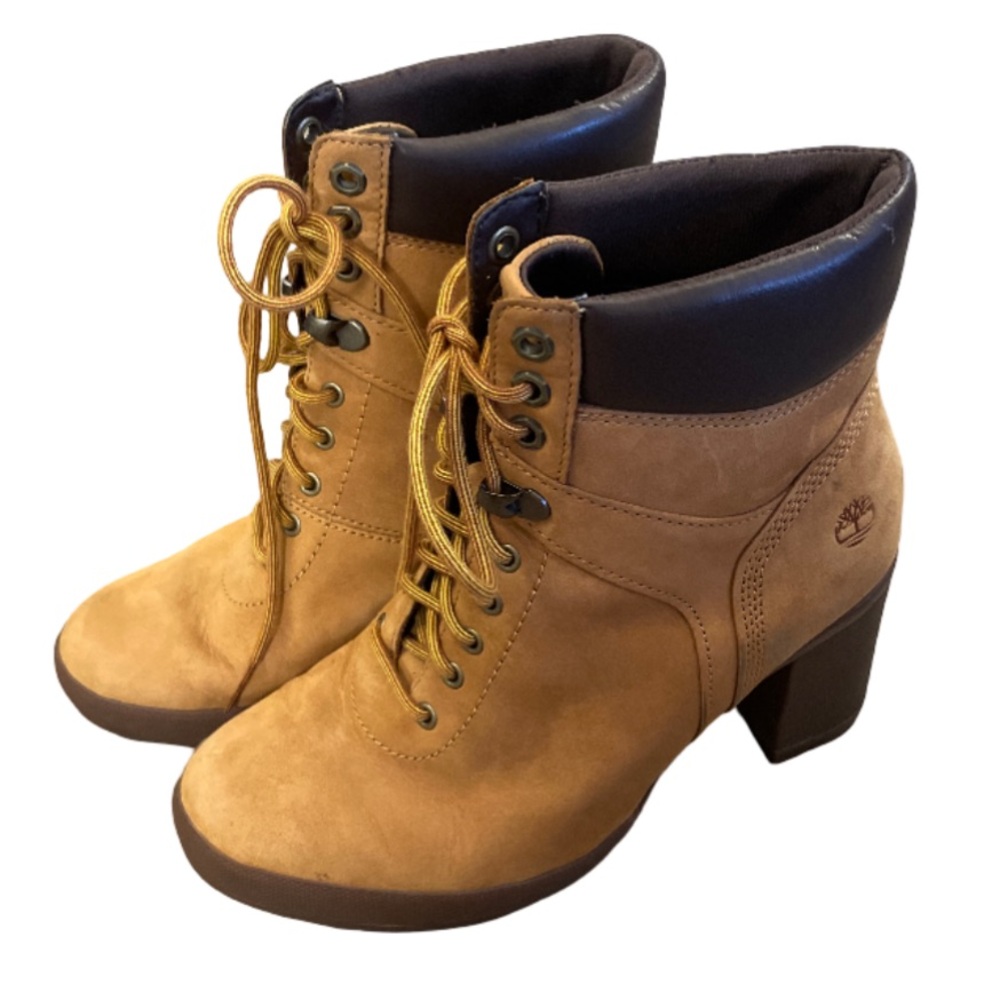 Timberland Women's Brown Lace-Up 3” Heeled Boots size 7